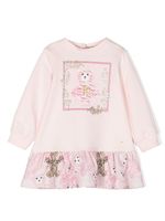 Roberto Cavalli Junior robe-sweat à logo imprimé - Rose - thumbnail