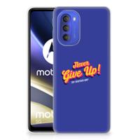 Motorola Moto G51 5G | Siliconen hoesje | met naam Never Give Up