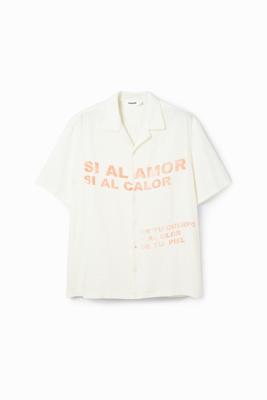 Linnen resort shirt - WHITE - M