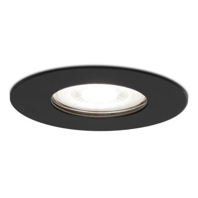 Bari LED inbouwspot - 5 Watt 400 lumen - 6000K daglicht wit - GU10 - Dimbaar - Rond - IP65 waterdicht - Zwart - Voor binnen, buiten en badkamer