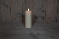 Buitenkaars bewegende vlam 8x22cm ivoor 2xc (500h) met timer - Annas collection