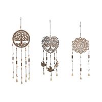 Decoratieve figuren Home ESPRIT Bruin Boomstructuur Hart Zon 20 x 20 x 61 cm (3 Stuks)