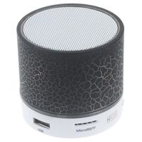 Mini Bluetooth-luidspreker met microfoon en LED-verlichting A9 - gebarsten zwart - thumbnail