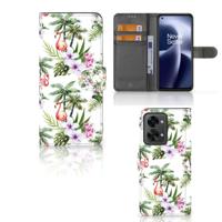 OnePlus Nord 2T | Telefoonhoesje | Met pasjeshouder | Flamingo Palms