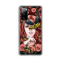 Lady Moth: Samsung Galaxy S20 FE / S20 FE 5G Transparant Hoesje Lady Moth: Samsung Galaxy S20 FE / S20 FE 5G Transparant Hoesje