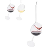 WIJNGLAS HANGDECO 10CM 2ASS WIJNGLAS HANGDECO 10CM 2ASS