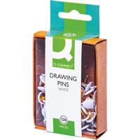 Q-CONNECT punaises, wit, doosje van 120 stuks
