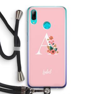 Pink Bouquet: Huawei P Smart (2019) Transparant Hoesje met koord