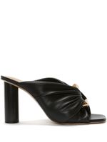 JW Anderson mules en cuir Corner à fronces - Noir - thumbnail