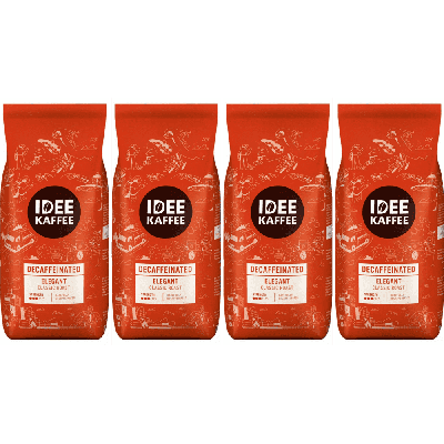 IDEE Kaffee Elegant Decaffeinated - koffiebonen - 4 x 1 kilo