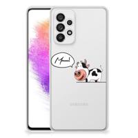 Samsung Galaxy A73 5G Telefoonhoesje met Naam Cow