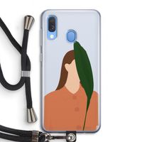 Leaf: Samsung Galaxy A40 Transparant Hoesje met koord Leaf: Samsung Galaxy A40 Transparant Hoesje met koord