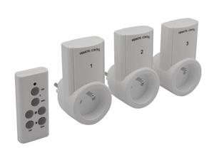 Set stopcontacten met afstandsbediening (3 stopcontacten afstandsbediening) - Velleman