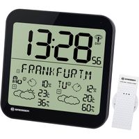 Bresser Radiowandklok Meteotime 225 Mm Zwart 2-delig - thumbnail