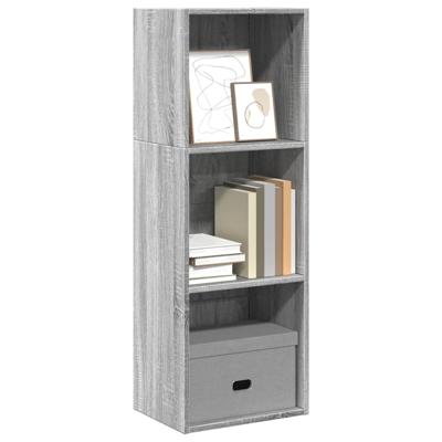 Boekenkast 40x30x114 cm bewerkt hout grijs sonoma eikenkleurig