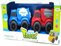 Jonotoys Kinetic trucks politie en brandweer set Jonotoys Kinetic trucks politie en brandweer set