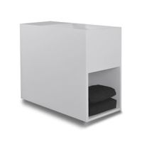 SSI Design Vicenza Solid Surface fontein 40x22x36cm mat wit - thumbnail