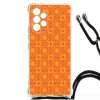 Samsung Galaxy A53 Doorzichtige Silicone Hoesje Batik Oranje
