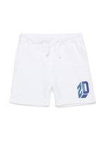 DSQUARED2 KIDS short de sport en polaire à logo imprimé - Blanc