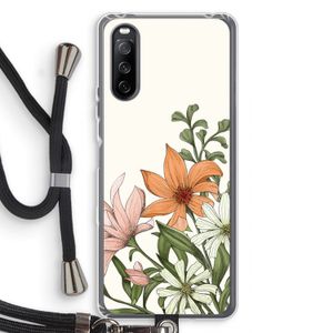 Floral bouquet: Sony Sony Xperia 10 III Transparant Hoesje met koord