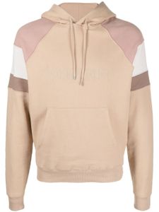 Saint Laurent hoodie colour block à logo brodé - Tons neutres