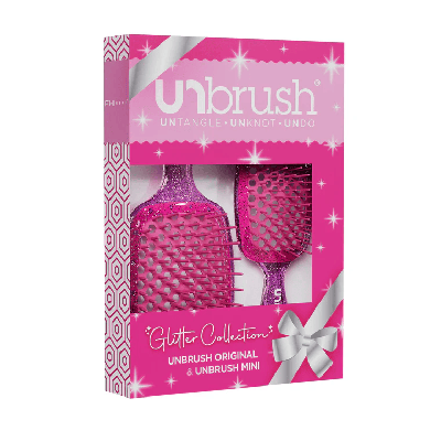UNbrush Glitter Duo Set Rose Quartz Pink