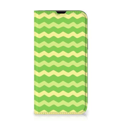 iPhone 13 | Hoesje met Magneet | Waves Green