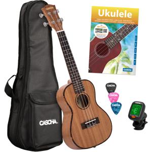 Cascha HH 2049 Premium Mahogany tenor ukelele set (4-talig)