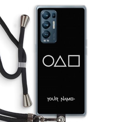 Squid Game: Oppo Find X3 Neo Transparant Hoesje met koord