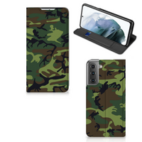 Samsung Galaxy S21 FE Hoesje met Magneet Army Dark