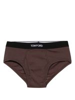 TOM FORD slip à bande logo - Marron - thumbnail