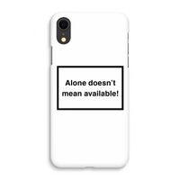 Alone: iPhone XR Volledig Geprint Hoesje