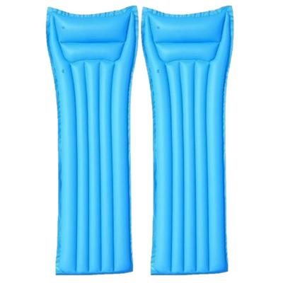 Bestway luchtbed basic - 2x - blauw - vinyl - 183 x 69 cm - luchtbed