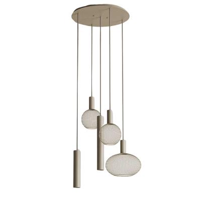 Hanglamp Como rond quartz