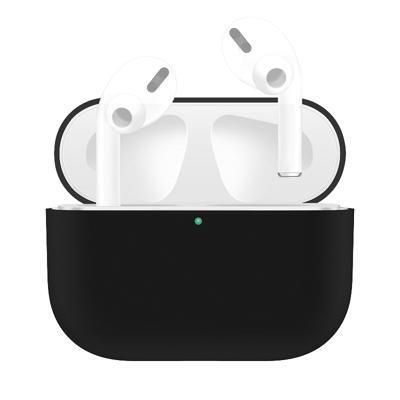 Voor AirPods Pro effen kleur silicone oortelefoon beschermhoes (zwart)