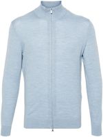 Boggi Milano cardigan en laine à fermeture zippée - Bleu