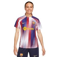 Nike FC Barcelona Pre-Match Trainingsshirt 2023-2024 Dames Wit Rood Blauw - thumbnail