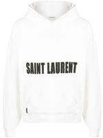 Saint Laurent hoodie à logo imprimé - Blanc - thumbnail