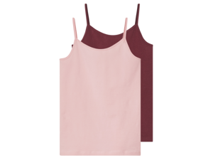 esmara 2 Kinder hemden (Bordeaux/roze, 146/152)