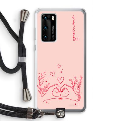 Love is in the air: Huawei P40 Transparant Hoesje met koord