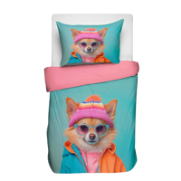 Dekbedovertrek Katoen Animal Couture Hond Dieren 140x200 Cm Fresh And Co Kids - Dekbed-Discounter.nl Dekbedovertrek Katoen Animal Couture Hond Dieren 140x200 Cm Fresh And Co Kids - Dekbed-Discounter.nl