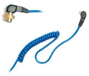 Elinchrom Synchrokabel 5 meter blauw met Spiraaleinde