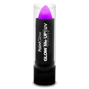 Paintglow Lippenstift/lipstick - neon paars - UV/blacklight - 4,5 gram   -