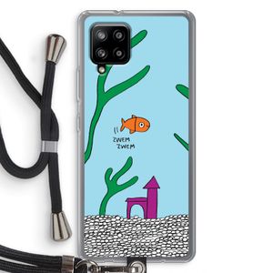 Aquarium: Samsung Galaxy A42 5G Transparant Hoesje met koord