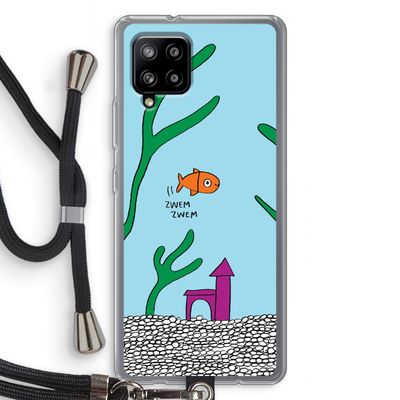 Aquarium: Samsung Galaxy A42 5G Transparant Hoesje met koord