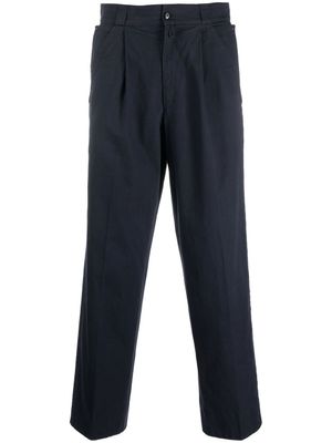 Versace Pre-Owned pantalon droit à coupe courte (années 1980) - Bleu