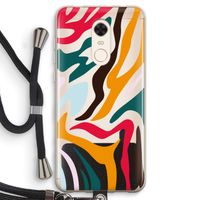 Colored Zebra: Xiaomi Redmi 5 Transparant Hoesje met koord