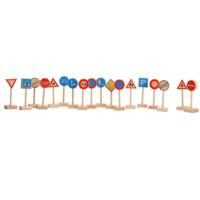 Playwood Houten verkeersbordenset, 18dlg.