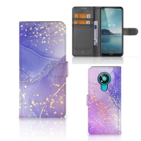 Hoesje voor Nokia 3.4 Watercolor Paars - thumbnail