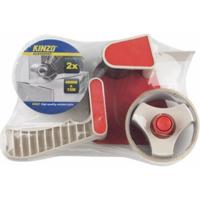 Kinzo Tape dispenser - inclusief 2x rollen tape - afrollen